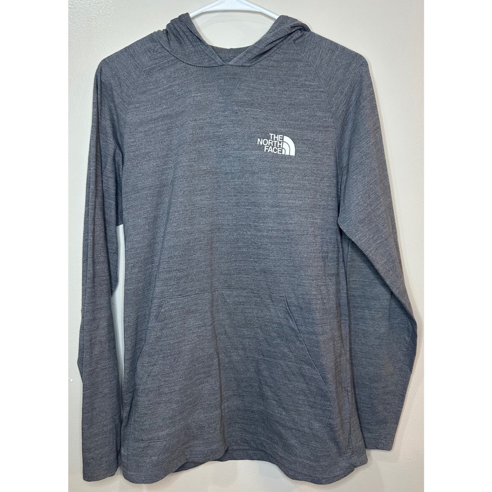 The North Face Mens Classic Fit Hoodie Gray Tri-Blend Pullover Small